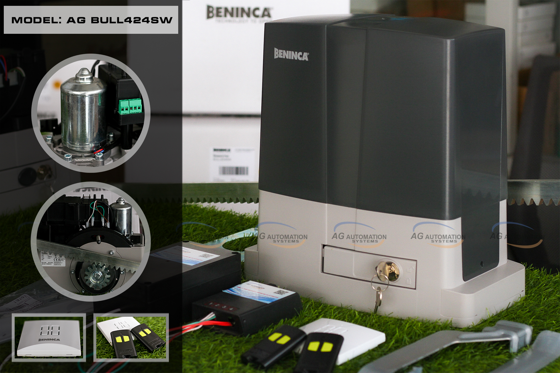 motor cổng lùa beninca AG BULL400SW